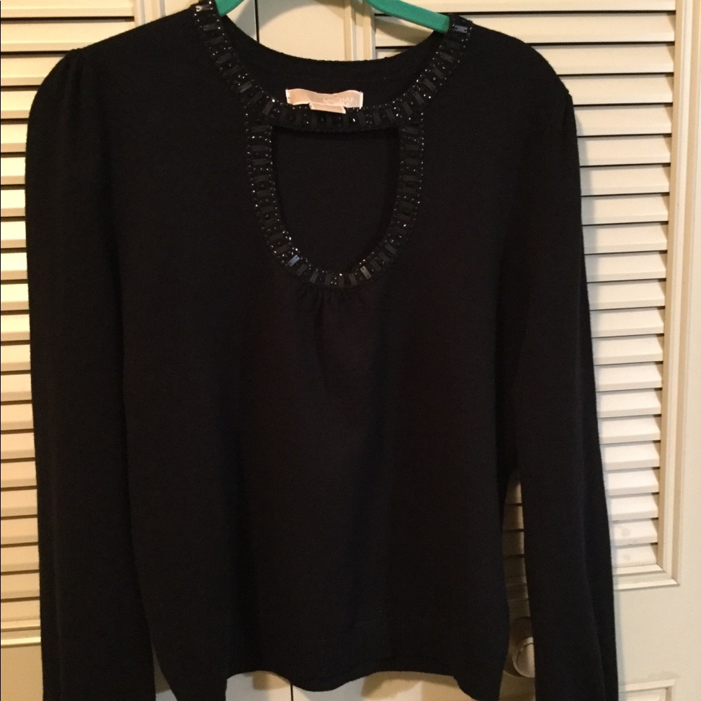 Beautiful black beaded Michael Kors sweater.